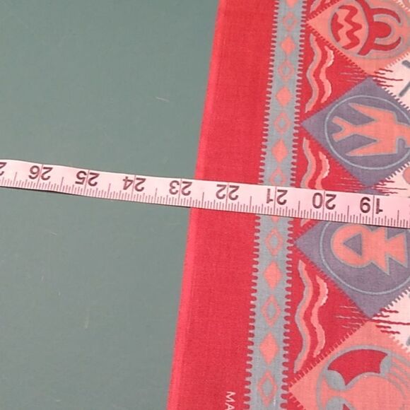 Southwestern Scarf Poly/Cotton RN#14193 Made in USA Native Symbols - Picture 7 of 10